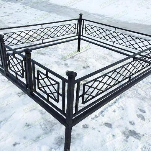 Кованая ограда на кладбище 34007