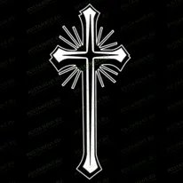 Крест с лучами 93043