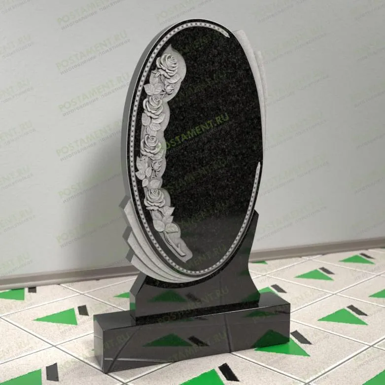 Памятник с розами 12653