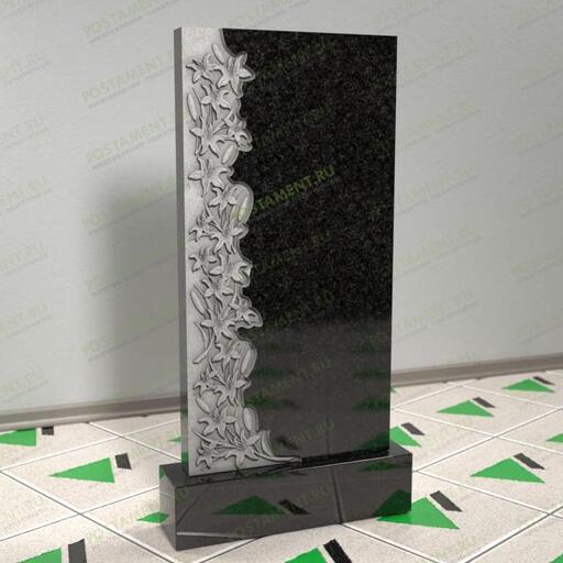 Памятник с резными лилиями 12582