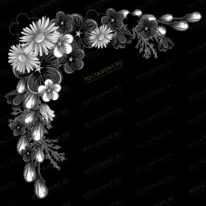 Виньетка с полевыми цветами 96050