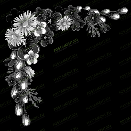 полевые цветы уголок на памятник 96050