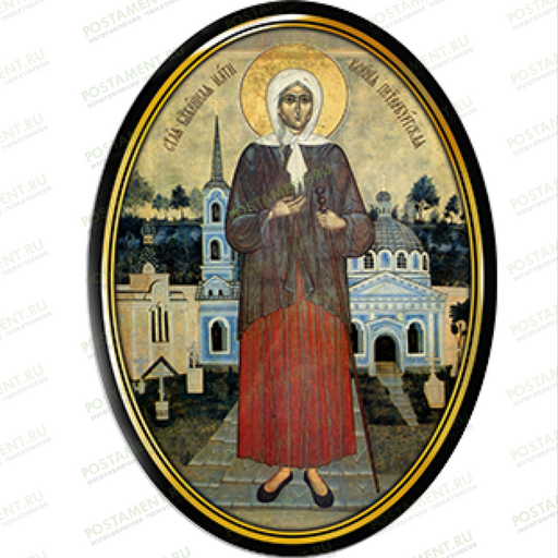 Икона Ксении Блаженной на керамике