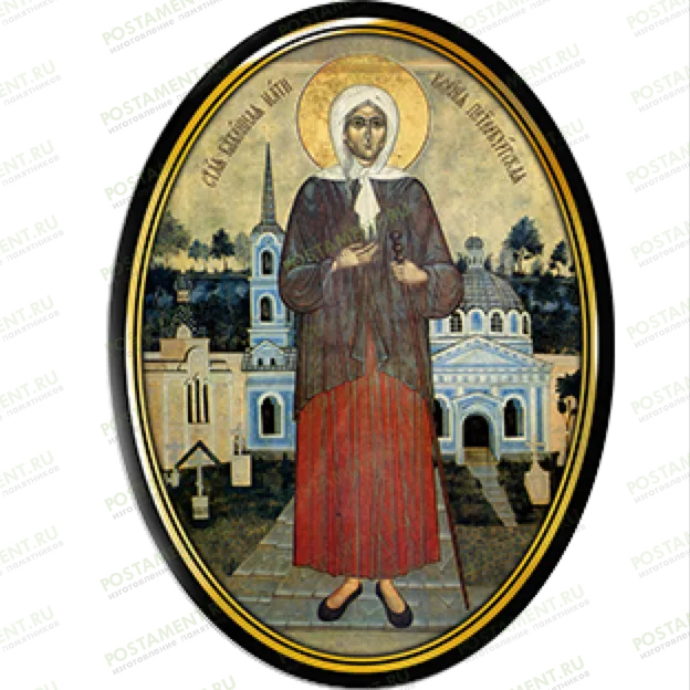 Икона Ксении Блаженной на керамике