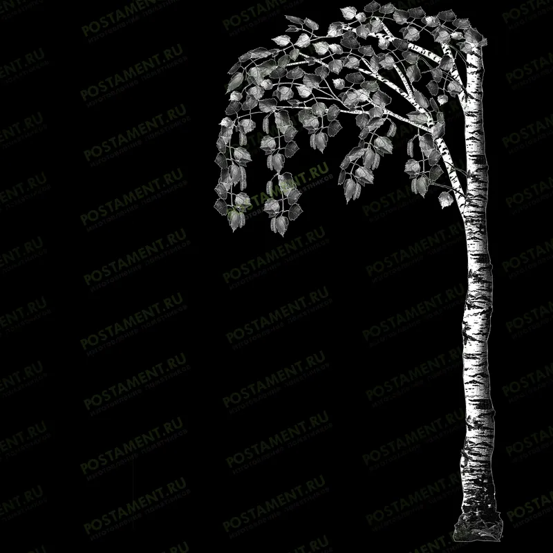 береза оформление памятника