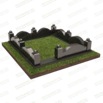 Бордюр на могилу со столбами 22125