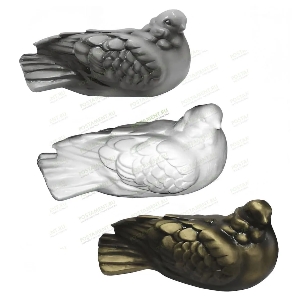 накладка голубь на памятник из акрила