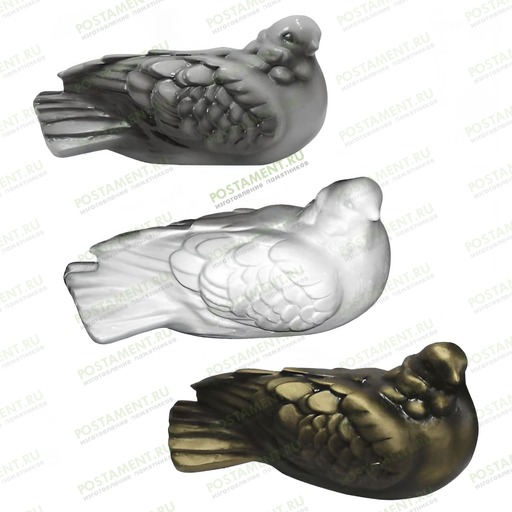 накладка голубь на памятник из акрила