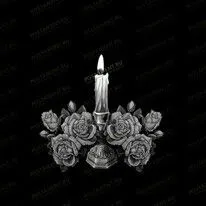 Розы со свечой 91071