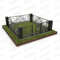 Цоколь с оградой на могилу 22161