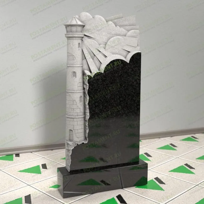 Памятник моряку с маяком на могилу 