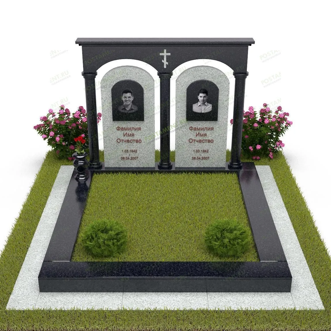 Мемориальный комплекс с двумя арками № 18850