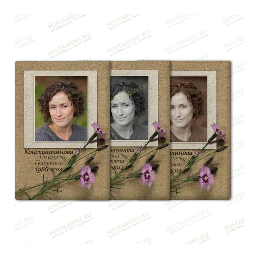 Фотокерамика на памятник прямоугольник 91834