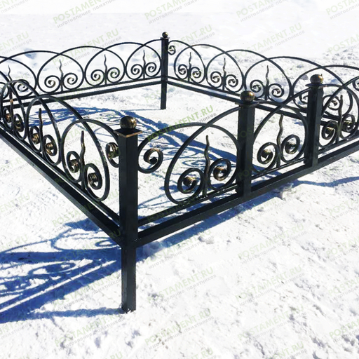Кованая ограда 34034 на могилу