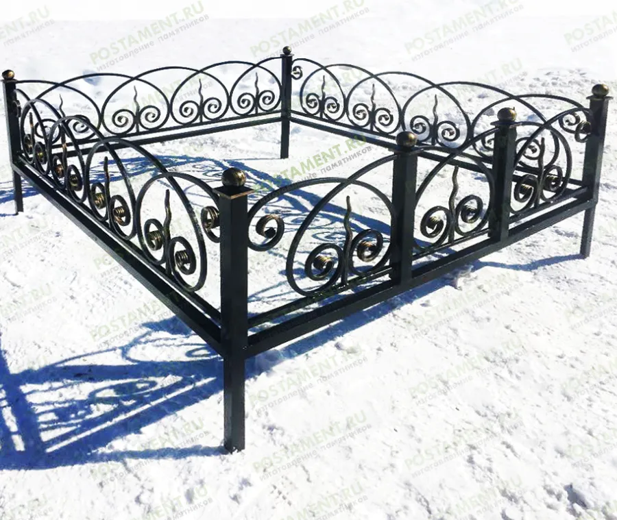 Кованая ограда 34034 на могилу