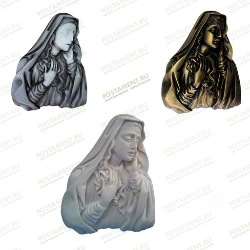 Дева барельеф на памятник акрил 82228