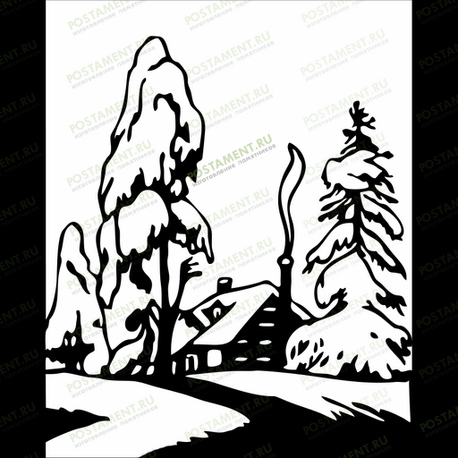 Зимний пейзаж на памятник 99030