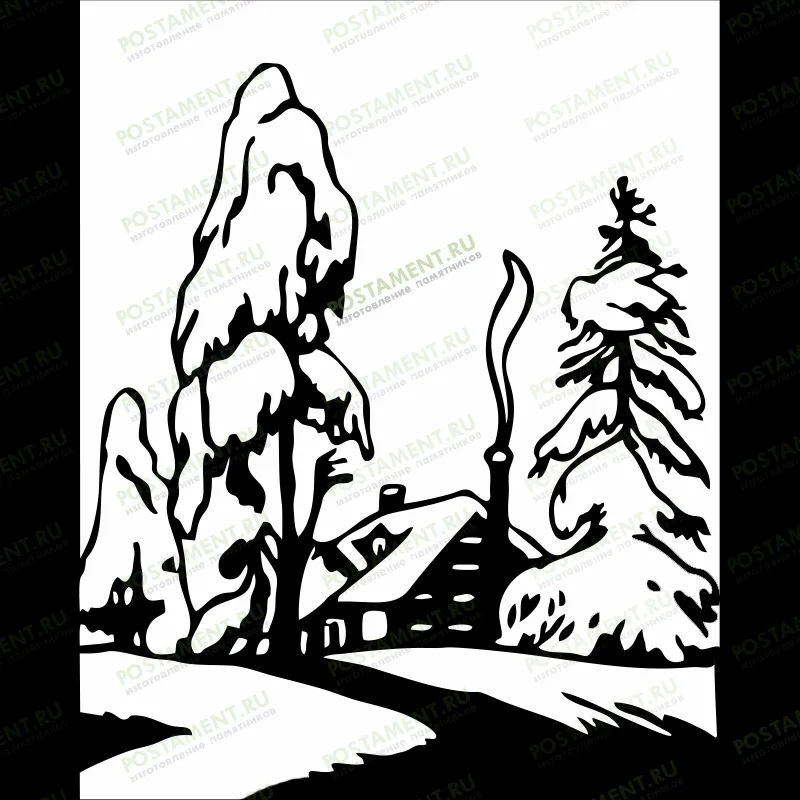 Зимний пейзаж на памятник 99030