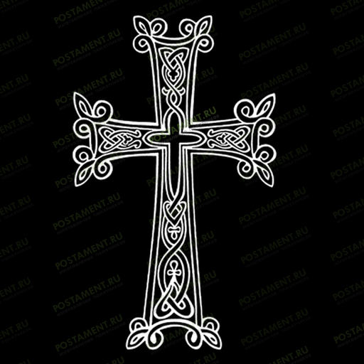 Крест-хачкар для гравировки на памятнике