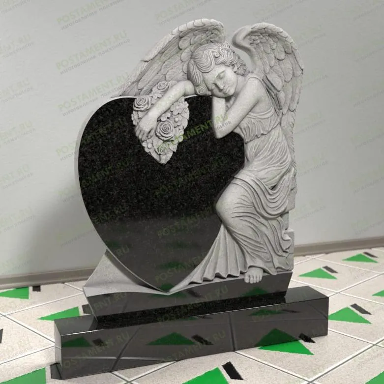 Ангел с сердцем на могилу 13942