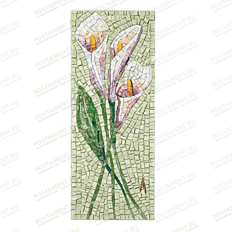 Мозаика на памятник с каллами