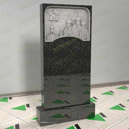 Памятник с церковью и ангелом