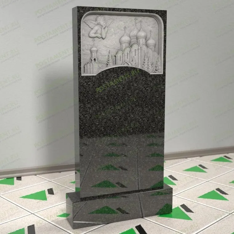 Памятник с церковью и ангелом