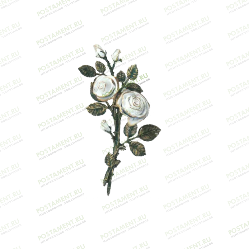 Розочка на памятник из бронзы 82046