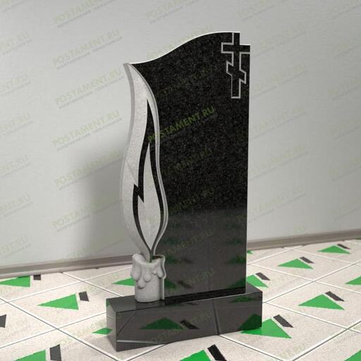 Памятник со свечой и крестом 13101