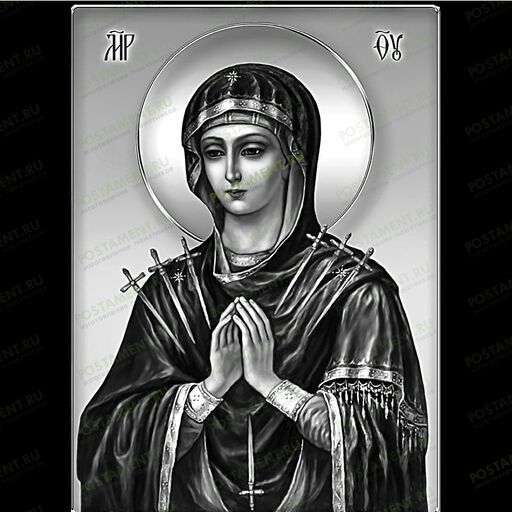 Икона Богородица Семистрельная на памятник 98032