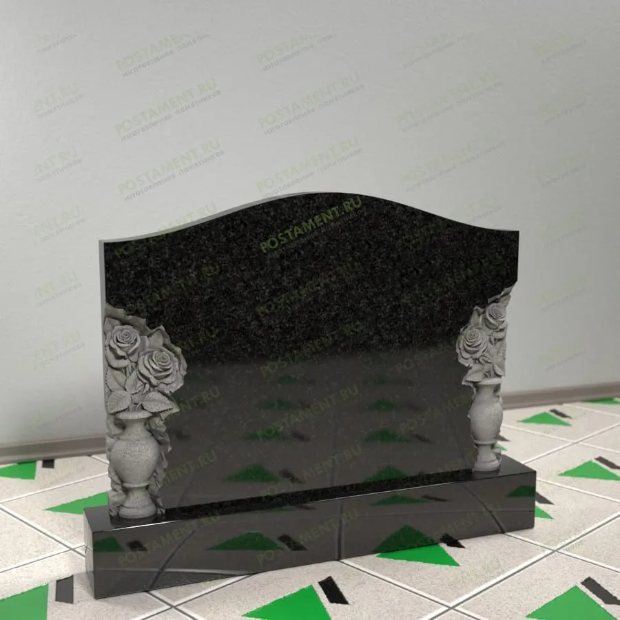 Памятник вазы с розами 17698
