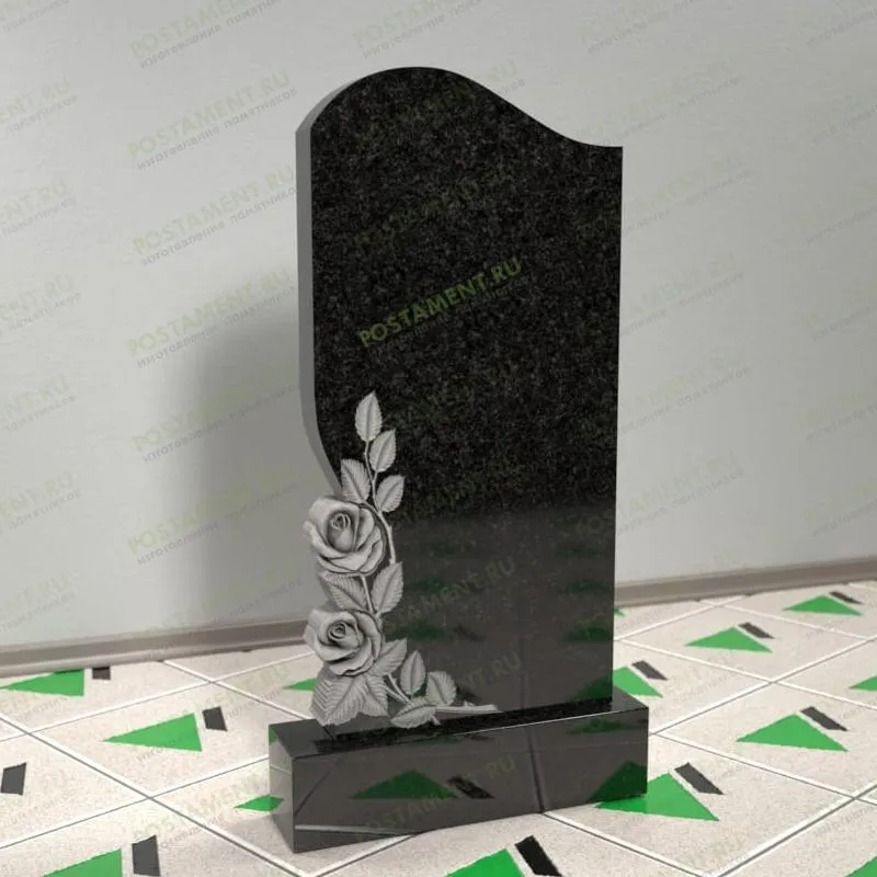 Памятник с резными розами 12512