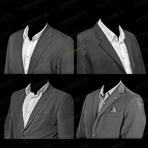 Деловой костюм для гравировки на памятник