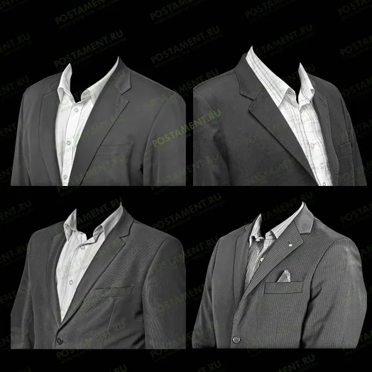 Деловой костюм для гравировки на памятник