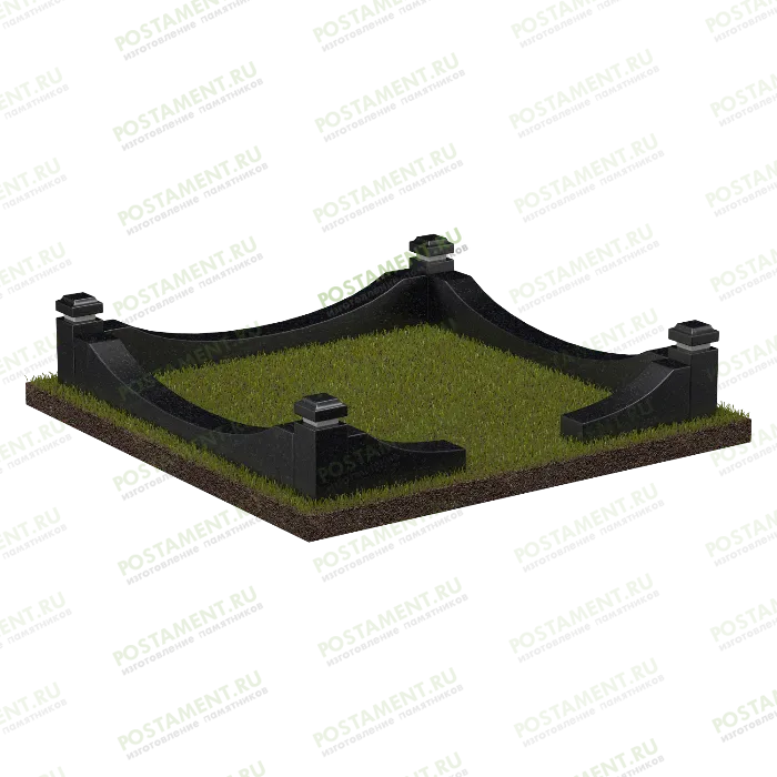 Каменная ограда на могилу 22129