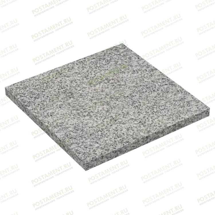 Плитка из серого гранита на могилу