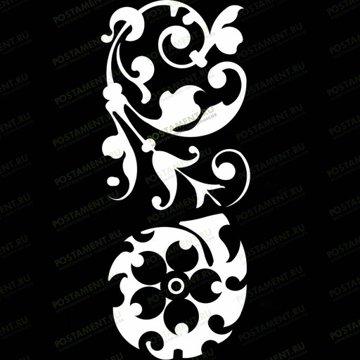 Орнамент с растительными мотивами для оформления памятника