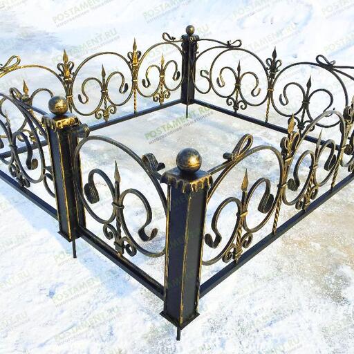 Кованая ограда эксклюзивная на могилу 34036