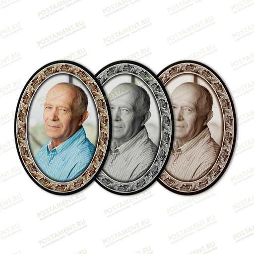 Керамический портрет овальный на памятник 91814