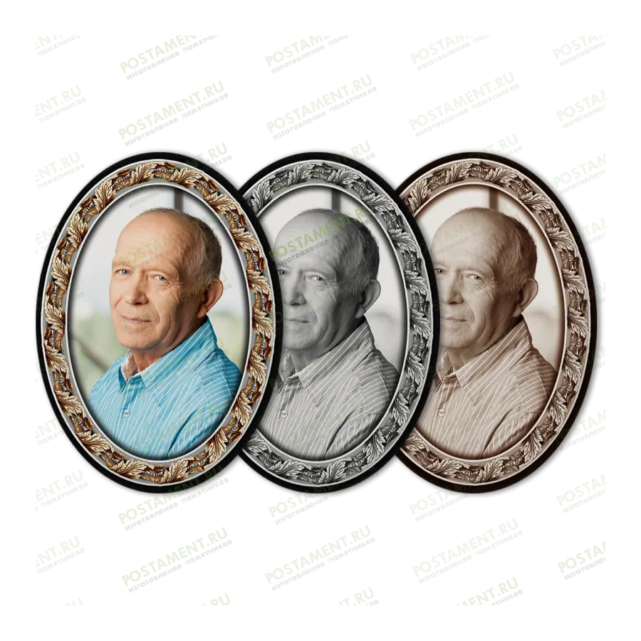 Керамический портрет овальный на памятник 91814