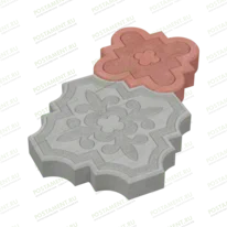 Плитка тротуарная 60106, название Клевер краковский серо-красная, размер 29,8×29,8×4,5 