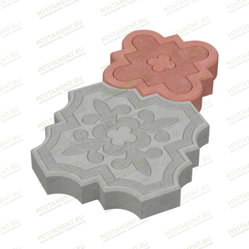 облицовка участка на кладбище тротуарной плиткой 60106