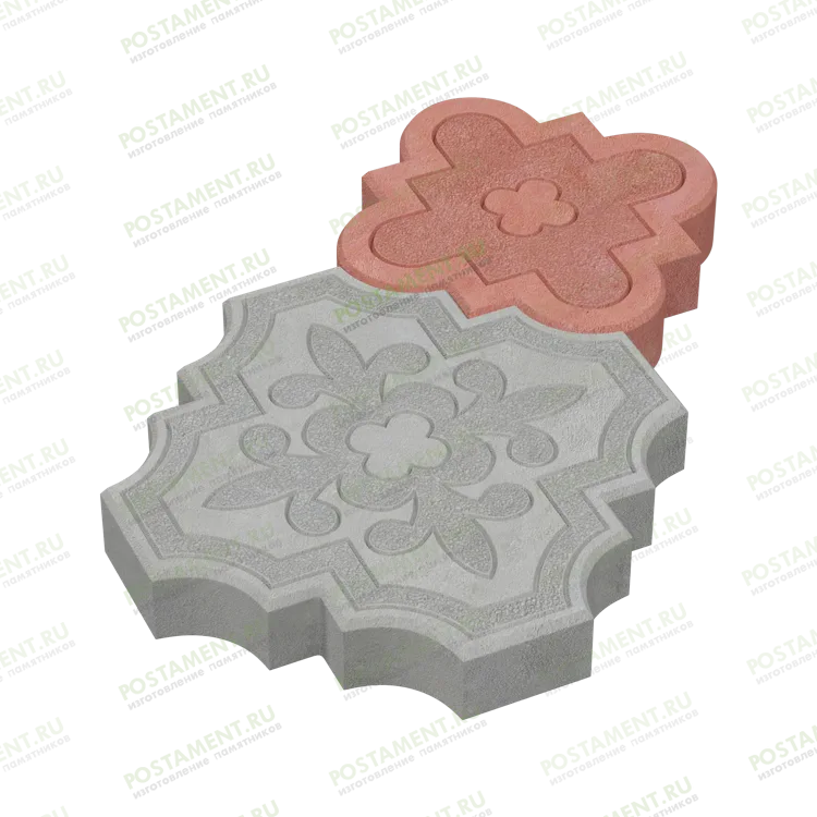 облицовка участка на кладбище тротуарной плиткой 60106