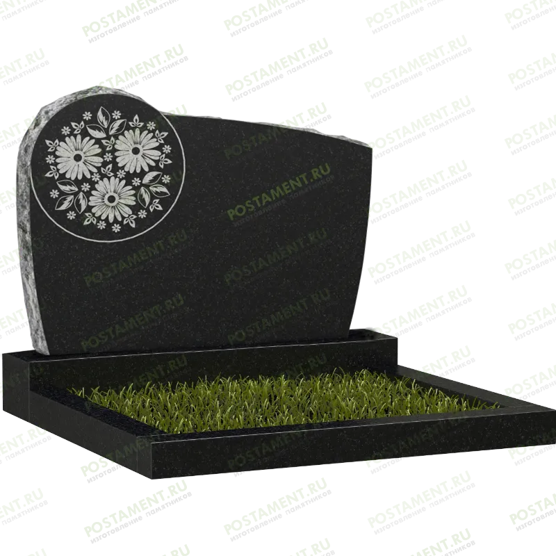 Европейский памятник с цветами