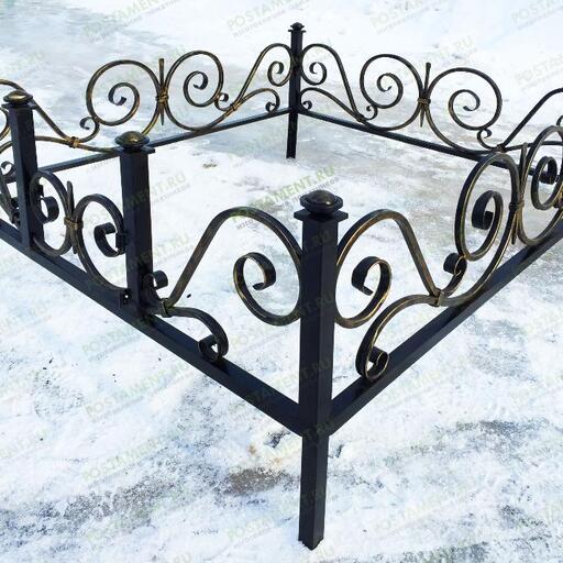 Кованая оградка на кладбище 34025