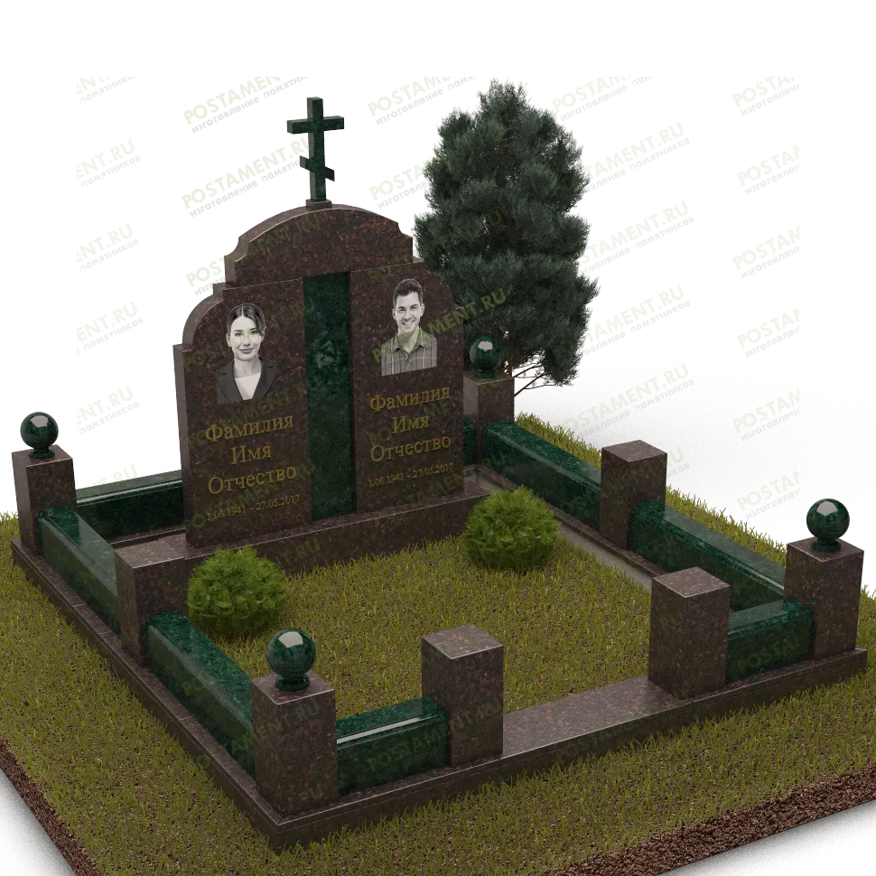 Гранитный комплекс на могилу 18818