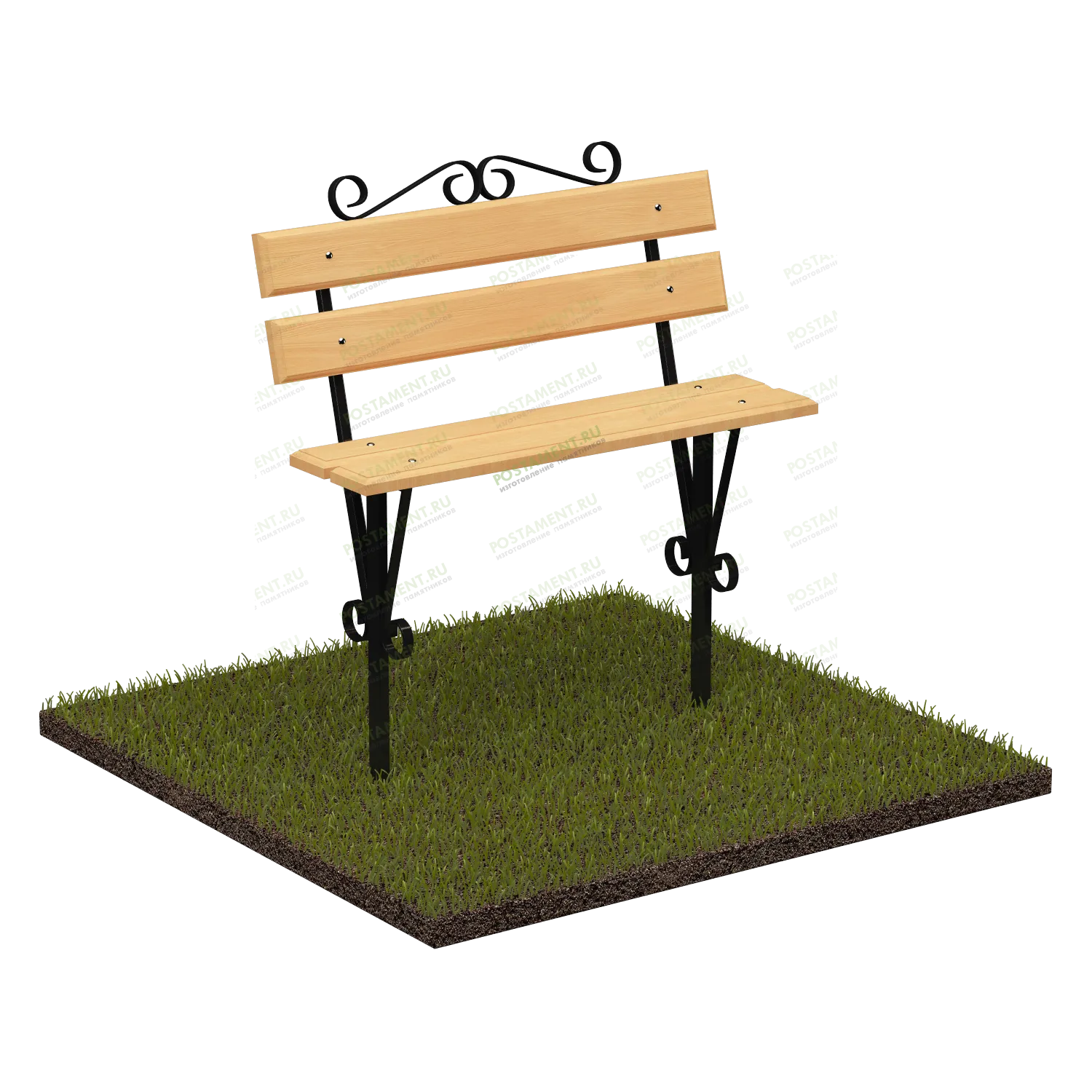 Лавочка со спинкой на могилу 50106