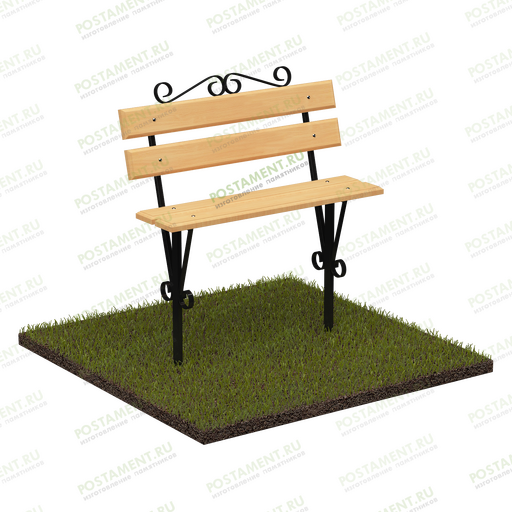 Лавочка со спинкой на могилу 50106