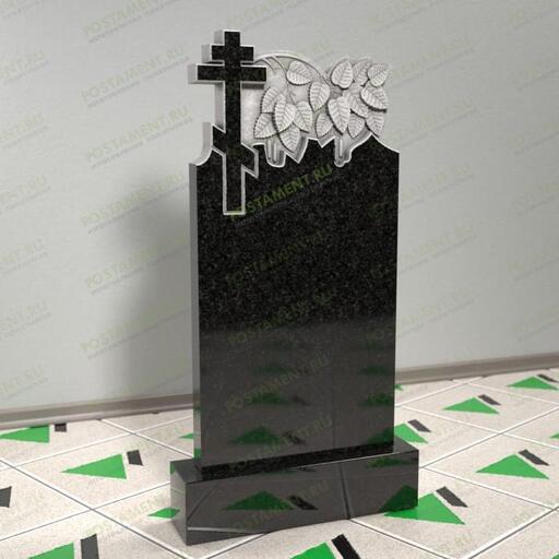 Памятник с березовой веткой на могилу