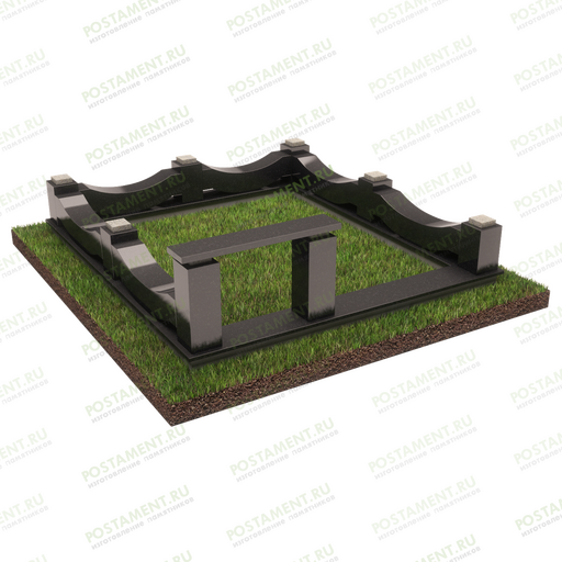 Цоколь на могилу 22139 элитный